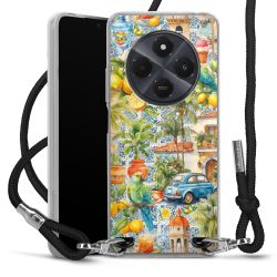 New Carry Case Transparent Stoff schwarz/silber