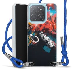 New Carry Case Transparent Stoff schwarz/silber