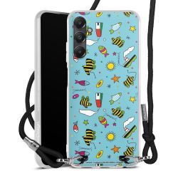 New Carry Case Transparent Stoff schwarz/silber