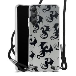 New Carry Case Transparent Stoff schwarz/silber