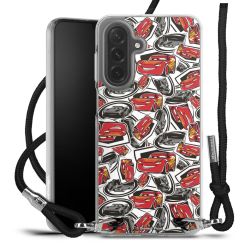 New Carry Case Transparent Stoff schwarz/silber