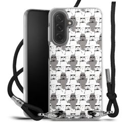 New Carry Case Transparent Stoff schwarz/silber