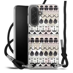 New Carry Case Transparent Stoff schwarz/silber