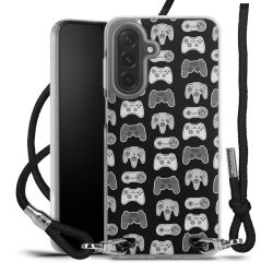 New Carry Case Transparent Stoff schwarz/silber