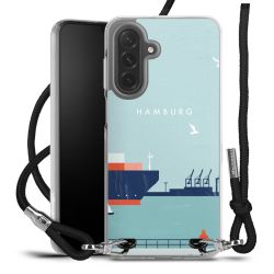 New Carry Case Transparent Stoff schwarz/silber