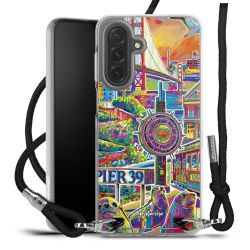 New Carry Case Transparent Stoff schwarz/silber