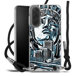 New Carry Case Transparent Stoff schwarz/silber