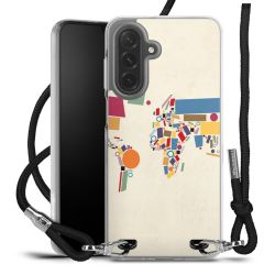 New Carry Case Transparent Stoff schwarz/silber