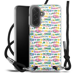 New Carry Case Transparent Stoff schwarz/silber