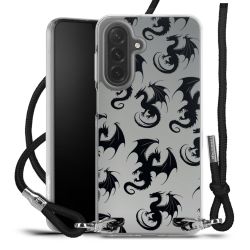 New Carry Case Transparent Stoff schwarz/silber