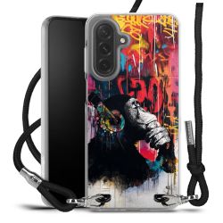 New Carry Case Transparent Stoff schwarz/silber