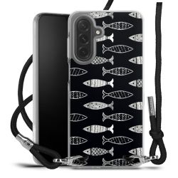 New Carry Case Transparent Stoff schwarz/silber