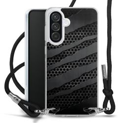 New Carry Case Transparent Stoff schwarz/silber