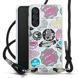 New Carry Case Transparent Stoff schwarz/silber