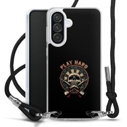 New Carry Case Transparent Stoff schwarz/silber