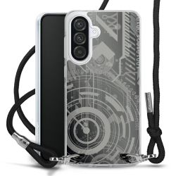 New Carry Case Transparent Stoff schwarz/silber