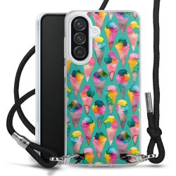 New Carry Case Transparent Stoff schwarz/silber