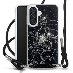 New Carry Case Transparent Stoff schwarz/silber