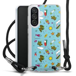 New Carry Case Transparent Stoff schwarz/silber