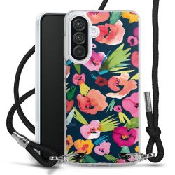 New Carry Case Transparent Stoff schwarz/silber