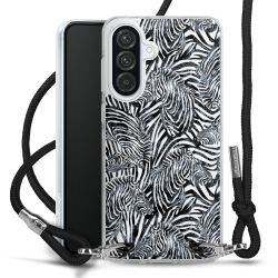 New Carry Case Transparent Stoff schwarz/silber