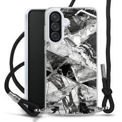 New Carry Case Transparent Stoff schwarz/silber