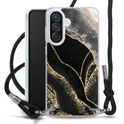 New Carry Case Transparent Stoff schwarz/silber