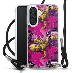 New Carry Case Transparent Stoff schwarz/silber