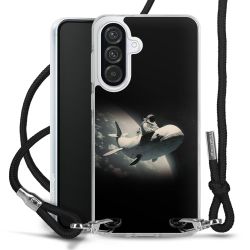 New Carry Case Transparent Stoff schwarz/silber