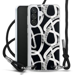 New Carry Case Transparent Stoff schwarz/silber