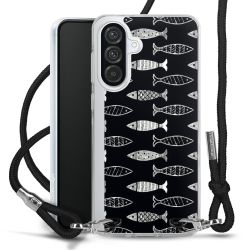 New Carry Case Transparent Stoff schwarz/silber