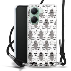 New Carry Case Transparent Stoff schwarz/silber