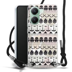 New Carry Case Transparent Stoff schwarz/silber