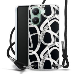 New Carry Case Transparent Stoff schwarz/silber