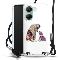 New Carry Case Transparent Stoff schwarz/silber