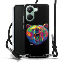 New Carry Case Transparent Stoff schwarz/silber