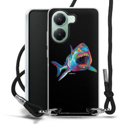 New Carry Case Transparent Stoff schwarz/silber