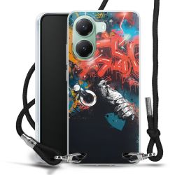 New Carry Case Transparent Stoff schwarz/silber