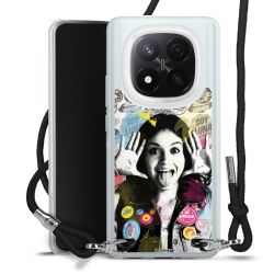 New Carry Case Transparent Stoff schwarz/silber