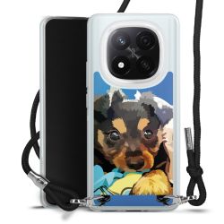 New Carry Case Transparent Stoff schwarz/silber