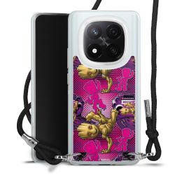 New Carry Case Transparent Stoff schwarz/silber