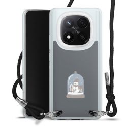 New Carry Case Transparent Stoff schwarz/silber