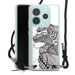 New Carry Case Transparent Stoff schwarz/silber