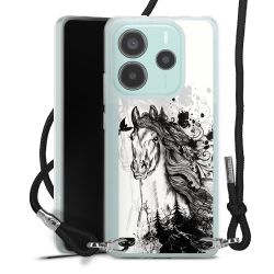 New Carry Case Transparent Stoff schwarz/silber