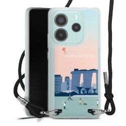 New Carry Case Transparent Stoff schwarz/silber