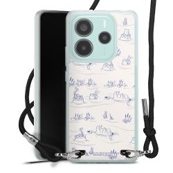 New Carry Case Transparent Stoff schwarz/silber