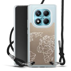 New Carry Case Transparent Stoff schwarz/silber