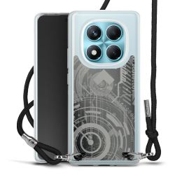 New Carry Case Transparent Stoff schwarz/silber