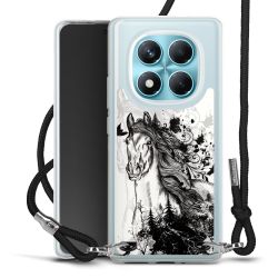 New Carry Case Transparent Stoff schwarz/silber