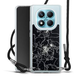 New Carry Case Transparent Stoff schwarz/silber
